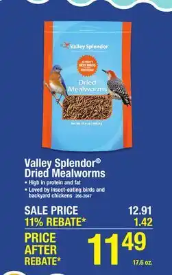 Menards Valley Splendor Dried Mealworms - 17.6 oz offer