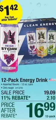 Menards REIGN Storm Variety Pack Clean Energy Drink - 12 Pack offer