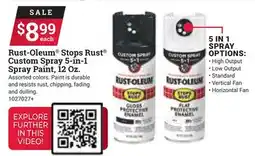 Ace Hardware Rust-Oleum Stops Rust Custom Spray 5-in-1 Spray Paint, 12 Oz offer