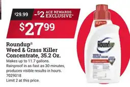 Ace Hardware Roundup Weed & Grass Killer Concentrate offer