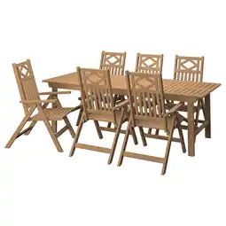 Ikea Bondholmen Table + 6 reclining chairs, outdoor, brown offer