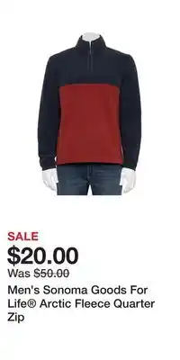 Kohl's Men's Sonoma Goods For Life Arctic Fleece Quarter Zip offer