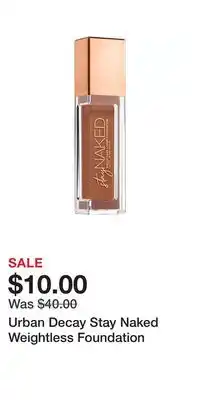 Kohl's Urban Decay Stay Naked Weightless Foundation offer