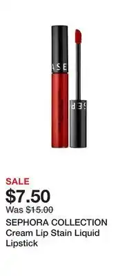 Kohl's SEPHORA COLLECTION Cream Lip Stain Liquid Lipstick offer