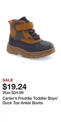 Kohl's Carter's Freddie Toddler Boys' Duck Toe Ankle Boots offer