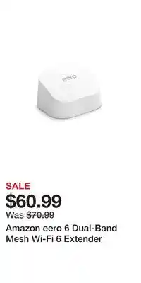 Kohl's Amazon eero 6 Dual-Band Mesh Wi-Fi 6 Extender offer