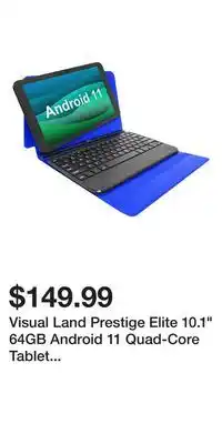 Kohl's Visual Land Prestige Elite 10.1 64GB Android 11 Quad-Core Tablet w/ Keyboard offer