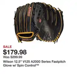Dick's Sporting Goods Wilson 12.5'' V125 A2000 Series Fastpitch Glove w/ Spin Control offer