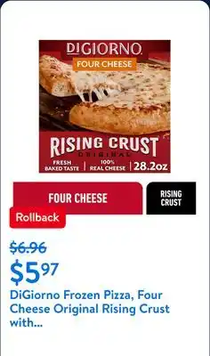 DiGiorno Frozen Pizza, Four Cheese Original Rising Crust with Marinara Sauce, 28.2 oz (Frozen)
