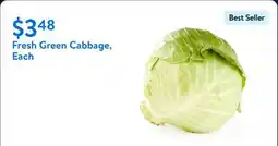 Walmart Fresh Green Cabbage, Each offer