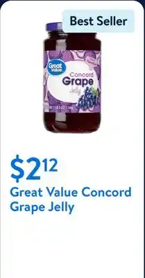 Walmart Great Value Concord Grape Jelly offer