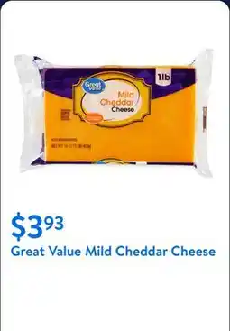 Walmart Great Value Mild Cheddar Cheese offer