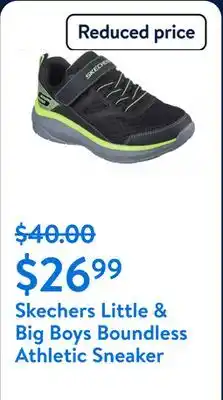 Walmart Skechers Little & Big Boys Boundless Athletic Sneaker offer