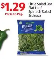 Aldi Little Salad Bar Flat Leaf Spinach Salad Espinaca offer