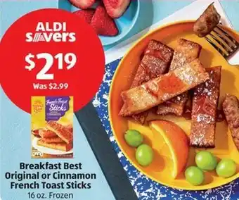 Aldi Breakfast Best Original or Cinnamon French Toast Sticks offer