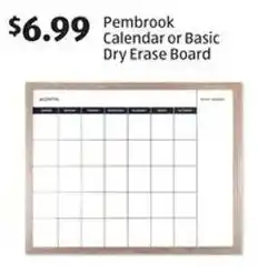 Aldi Pembrook Calendar or Basic Dry Erase Board offer