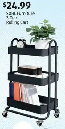 Aldi SOHL Furniture 3-Tier Rolling Cart offer