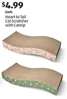 Aldi Heart to Tail Cat Scratcher with Catnip offer
