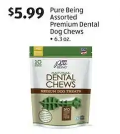 Aldi Pure Being Assorted Premium Dental Dog Chews offer