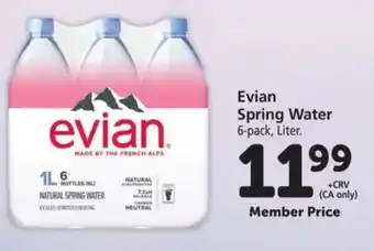 Safeway Evian Spring Water offer