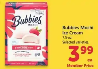 Safeway Bubbies Mochi Ice Cream offer