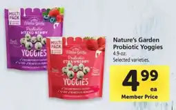 Safeway Nature's Garden Probiotic Yoggies offer