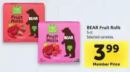 Safeway BEAR Fruit Rolls 5-ct. offer