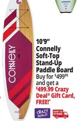 Ocean State Job Lot Connelly Classic 10'9 Soft-Top Stand Up Paddle Board Red offer