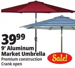 Ocean State Job Lot 9' Aluminum Market Umbrella with Tilt offer