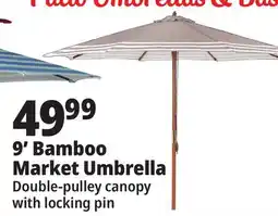Ocean State Job Lot 9' Bamboo Market Umbrella offer