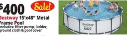 Ocean State Job Lot Bestway 15' x 48 Steel Pro Max Above Ground Pool Set offer