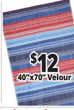Ocean State Job Lot 40x70 Velour Beach Towel offer