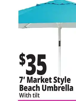 Ocean State Job Lot 7' Market Style Tilting Beach Umbrella offer