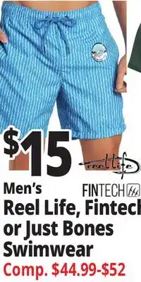 Ocean State Job Lot Men's Reel Life, Fintech or Just Bones Swimwear offer