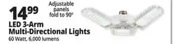 Ocean State Job Lot LED 3-Arm Multi-Directional Lights offer