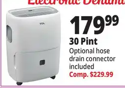 Ocean State Job Lot TCL 30 Pint Electronic Dehumidifier offer