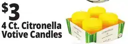 Ocean State Job Lot 4 Ct. Citronella Votive Candles offer