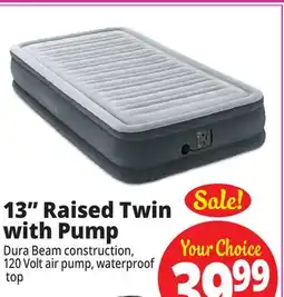Ocean State Job Lot Intex Twin Dura-Beam Comfort-Plush Air Mattress with Internal Pump offer