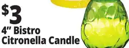 Ocean State Job Lot Citronella 4 Glass Table Candle offer