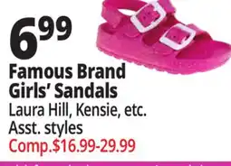 Ocean State Job Lot Famous Brand Girls' Sandals offer