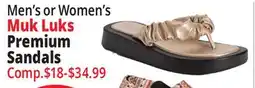 Ocean State Job Lot Men's or Women's Muk Luks Premium Sandals offer