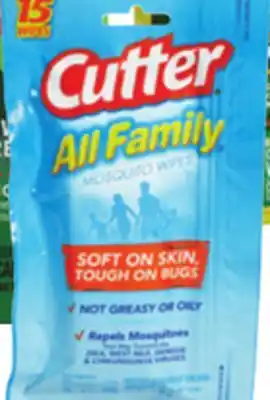 Ocean State Job Lot Cutter All Family Mosquito Wipes 15-count offer