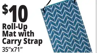 Ocean State Job Lot Roll-Up Beach Mat with Strap 35x71 offer
