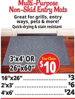 Ocean State Job Lot Multi-Purpose Non-SKid Entry Mats offer