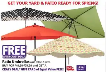 Ocean State Job Lot Patio Umbrellas offer