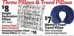Ocean State Job Lot Throw Pillows & Travel Pillows offer