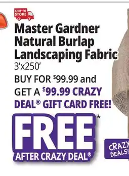 Ocean State Job Lot Master Gardner Natural Burlap Landscaping Fabric 3' x 250' offer