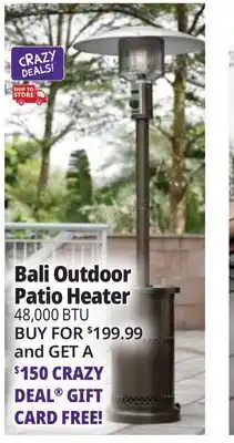 Ocean State Job Lot Bali Outdoor Patio Heater 48 000 BTU offer
