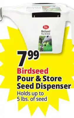 Ocean State Job Lot Birdseed Pour & Store Dispenser offer
