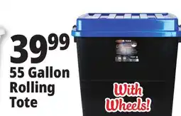 Ocean State Job Lot Gracious Living Premium Rolling Storage Tote with Lid 55 gal offer